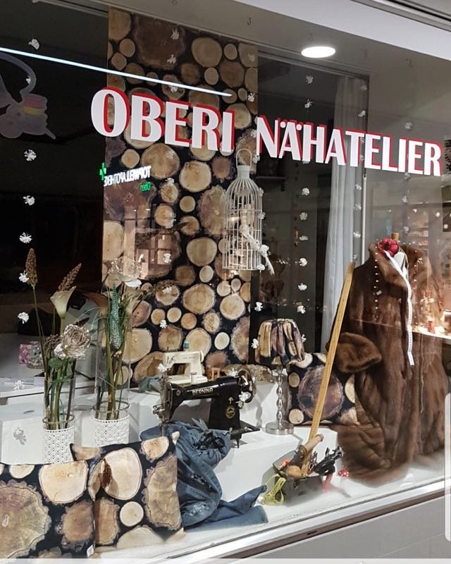 Schaufenster Oberi Nähatelier Oberwinterthur